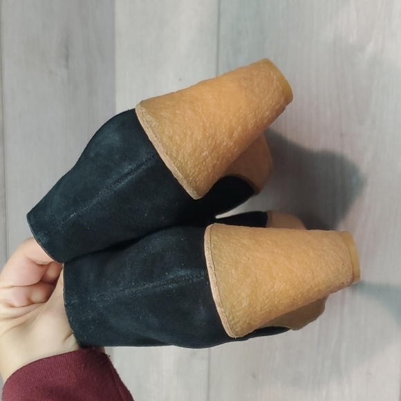 Cole Haan Womens Suede Wedge Comfort Boots shoes sz 8B - Picture 5 of 11